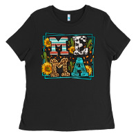 Black western leopard mema Ladies Tee - LillyAllenDesigns
