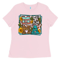 Bubblegum Pink western leopard mema Ladies Tee - LillyAllenDesigns