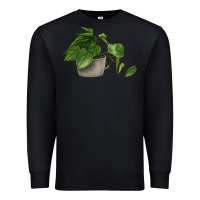 Black Philodendron Premium Sweatshirt - LillyAllenDesigns