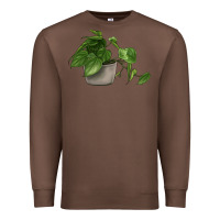 Chestnut Philodendron Premium Sweatshirt - LillyAllenDesigns