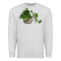 Dove Grey Philodendron Premium Sweatshirt - LillyAllenDesigns