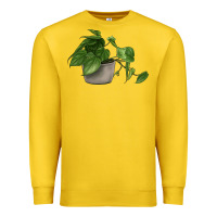 Lemon Philodendron Premium Sweatshirt - LillyAllenDesigns