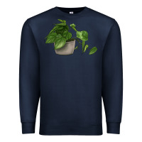Navy Philodendron Premium Sweatshirt - LillyAllenDesigns