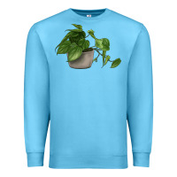 Ocean Blue Philodendron Premium Sweatshirt - LillyAllenDesigns