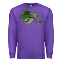 Purple Philodendron Premium Sweatshirt - LillyAllenDesigns