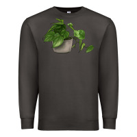 Smoke Philodendron Premium Sweatshirt - LillyAllenDesigns