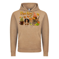 Vintage Coffee Thankful afro gnome Vintage Hoodie - NancyCooperArtShop