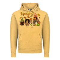 Vintage Mustard Thankful afro gnome Vintage Hoodie - NancyCooperArtShop