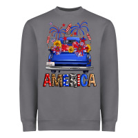 Storm Western Fourth Of July America Truck Heavyweight Sweatshirt - FaDigitalArtStudio