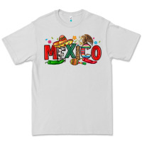 Dove Grey colorful mexico collage Premium Tee - LillyAllenDesigns