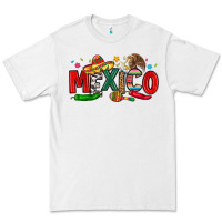 White colorful mexico collage Premium Tee - LillyAllenDesigns