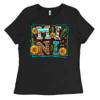 Black western leopard mini Ladies Tee - LillyAllenDesigns