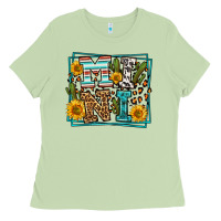 Matcha western leopard mini Ladies Tee - LillyAllenDesigns