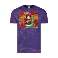Cloud Purple Mexican girl Vintage Tee - RanaPortraitStore