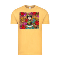 Vintage Mustard Mexican girl Vintage Tee - RanaPortraitStore