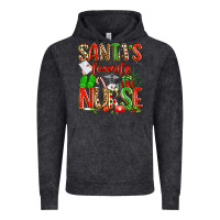 Vintage Black santa's favorite nurse Vintage Hoodie - texasbilliewilder