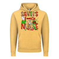 Vintage Mustard santa's favorite nurse Vintage Hoodie - texasbilliewilder