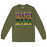 Army Green mama mardi gras Long Sleeve Tee - CowGirlArtShop