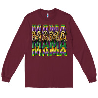 Burgundy mama mardi gras Long Sleeve Tee - CowGirlArtShop