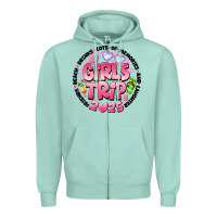 Seafoam Grils Trip 2025 Zipper Hoodie - CowhideDigitalArt