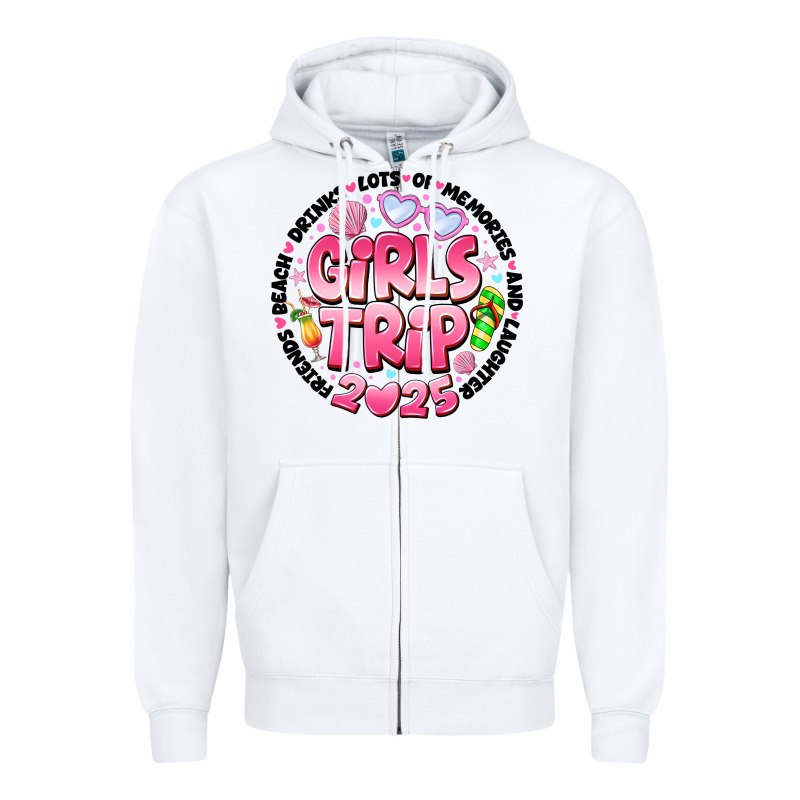 Grils Trip 2025 Zipper Hoodie by CowhideDigitalArt | Teevron