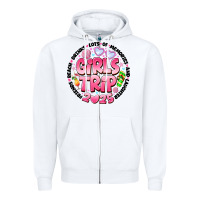 White Grils Trip 2025 Zipper Hoodie - CowhideDigitalArt