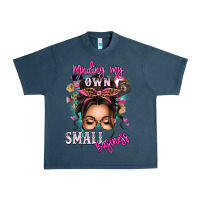 Midnight Navy minding my own small business messy bun Urban Heavy Tee - texasbilliewilder