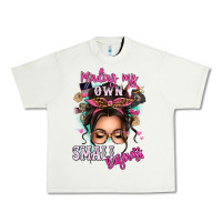 Pistachio minding my own small business messy bun Urban Heavy Tee - texasbilliewilder