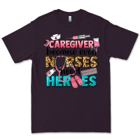 Plum caregiver because nurses need heroes Premium Tee - LillyAllenDesigns