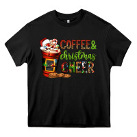 Black Coffee and Christmas cheer Heavy Core Tee - NancyCooperArtShop