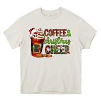 Cream Coffee and Christmas cheer Heavy Core Tee - NancyCooperArtShop