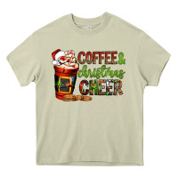 Mossy Coffee and Christmas cheer Heavy Core Tee - NancyCooperArtShop
