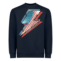 Navy American flag lightning bolt 4th of july Heavyweight Sweatshirt - FaDigitalArtStudio