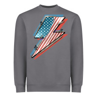 Storm American flag lightning bolt 4th of july Heavyweight Sweatshirt - FaDigitalArtStudio