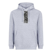 Heather Grey Zebra Heavyweight Hoodie - LillyAllenDesigns