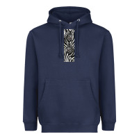 Navy Zebra Heavyweight Hoodie - LillyAllenDesigns