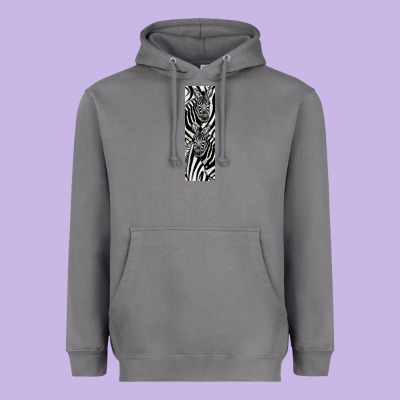 Zebra Heavyweight Hoodie Designed By Lillyallendesigns