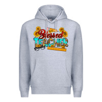 Heather Grey blessed teacher Premium Hoodie - RanaPortraitStore
