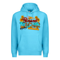 Ocean Blue blessed teacher Premium Hoodie - RanaPortraitStore