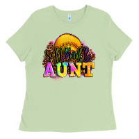 Matcha softball aunt Ladies Tee - LillyAllenDesigns