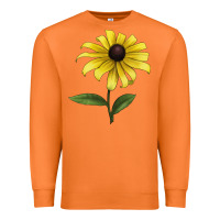 Carrot Black Eyed Susan Flower Illustrations Premium Sweatshirt - LillyAllenDesigns