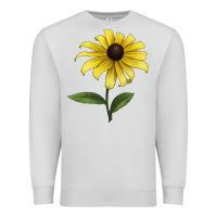 Dove Grey Black Eyed Susan Flower Illustrations Premium Sweatshirt - LillyAllenDesigns