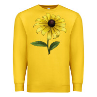 Lemon Black Eyed Susan Flower Illustrations Premium Sweatshirt - LillyAllenDesigns