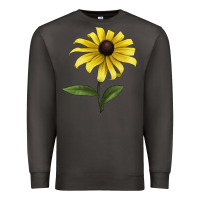 Smoke Black Eyed Susan Flower Illustrations Premium Sweatshirt - LillyAllenDesigns