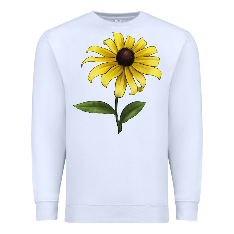 Black Eyed Susan Flower Illustrations Premium Sweatshirt by LillyAllenDesigns | Teevron
