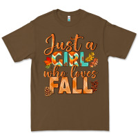 Cacao just a girl who loves fall Premium Tee - BundleAndBundleShop