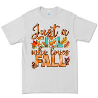Dove Grey just a girl who loves fall Premium Tee - BundleAndBundleShop