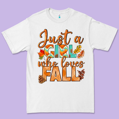 Just A Girl Who Loves Fall Premium Tee Designed By Bundleandbundleshop