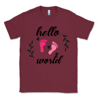 Burgundy Hello world Classic Tee - Bettercallsaul