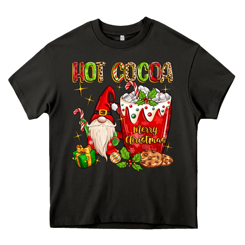Christmas Gnome Hot Cocoa Heavy Core Tee by MaliasSmallBusiness | Teevron